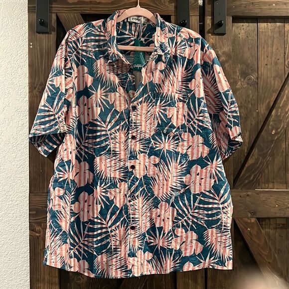 VATPAVE Summer Tropical Shirts Short Sleeve Button Down Aloha Hawaiian Shirt - Picture 1 of 9